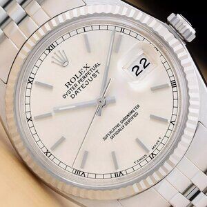 Rolex Men's Datejust 18k White Gold Factory Watch